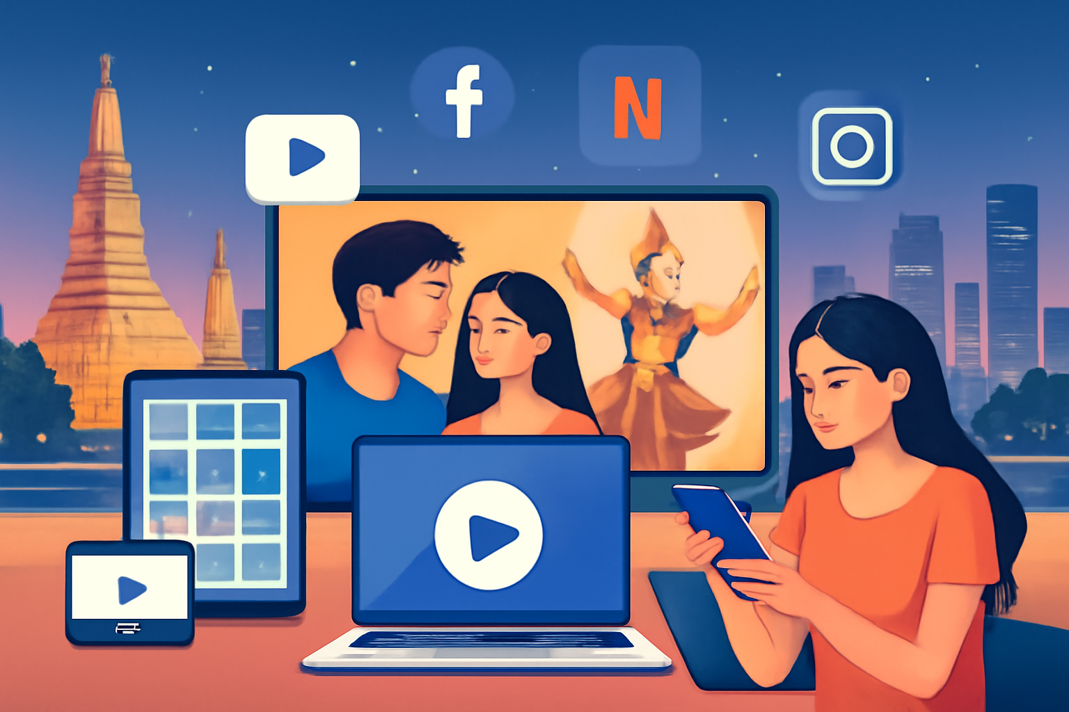 การเติบโตของแพลตฟอร์มดิจิทัลในอุตสาหกรรมสื่อและบันเทิงของประเทศไทย