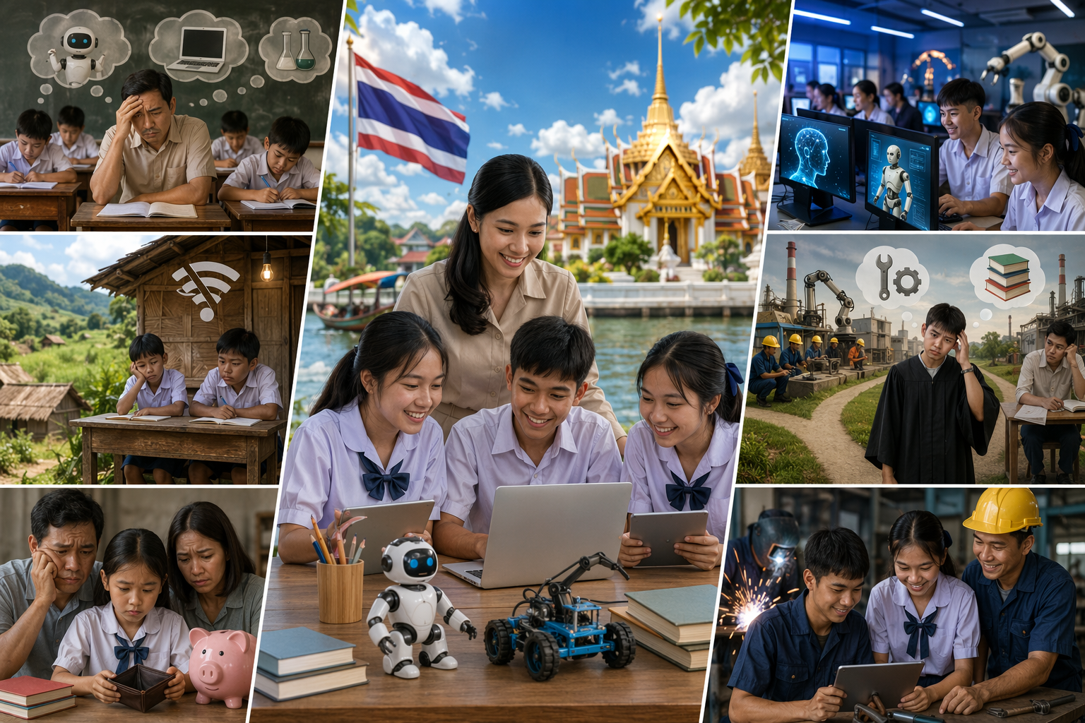 การเผชิญกับความท้าทายในด้านการพัฒนาทรัพยากรมนุษย์ในภูมิทัศน์การศึกษาของประเทศไทย