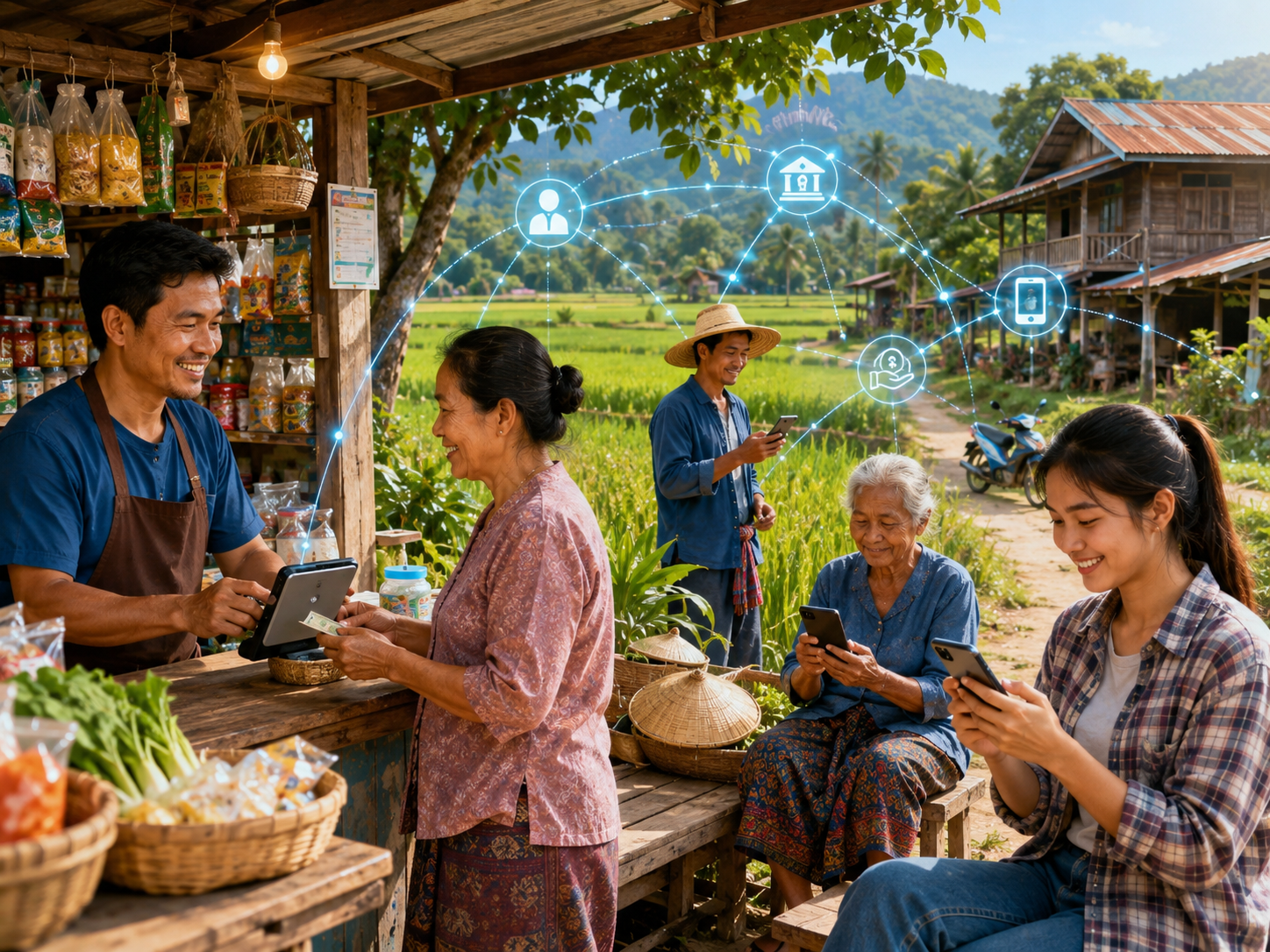 บทบาทของธนาคารตัวแทนและธนาคารไร้สาขาในการเปลี่ยนแปลงชนบทของประเทศไทย